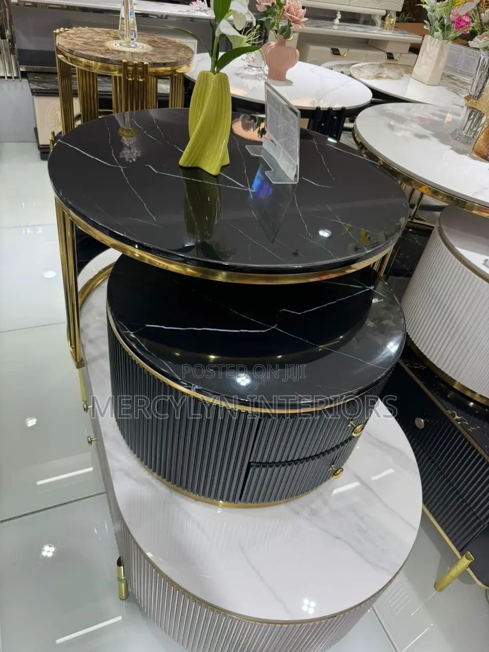 2 in 1 Marble Center Table
