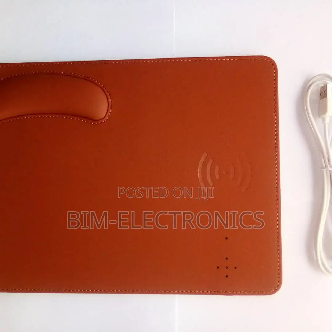 Wireless Charging Mouse Pad Led Light Small Pu Mat-2 in 1.