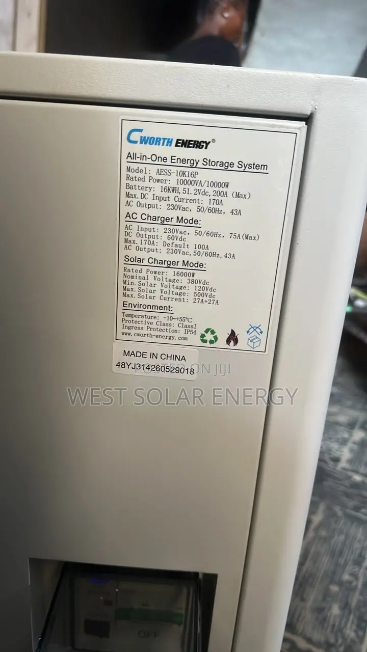 16Kwh/10Kva Cworth All in One Energy Storage System