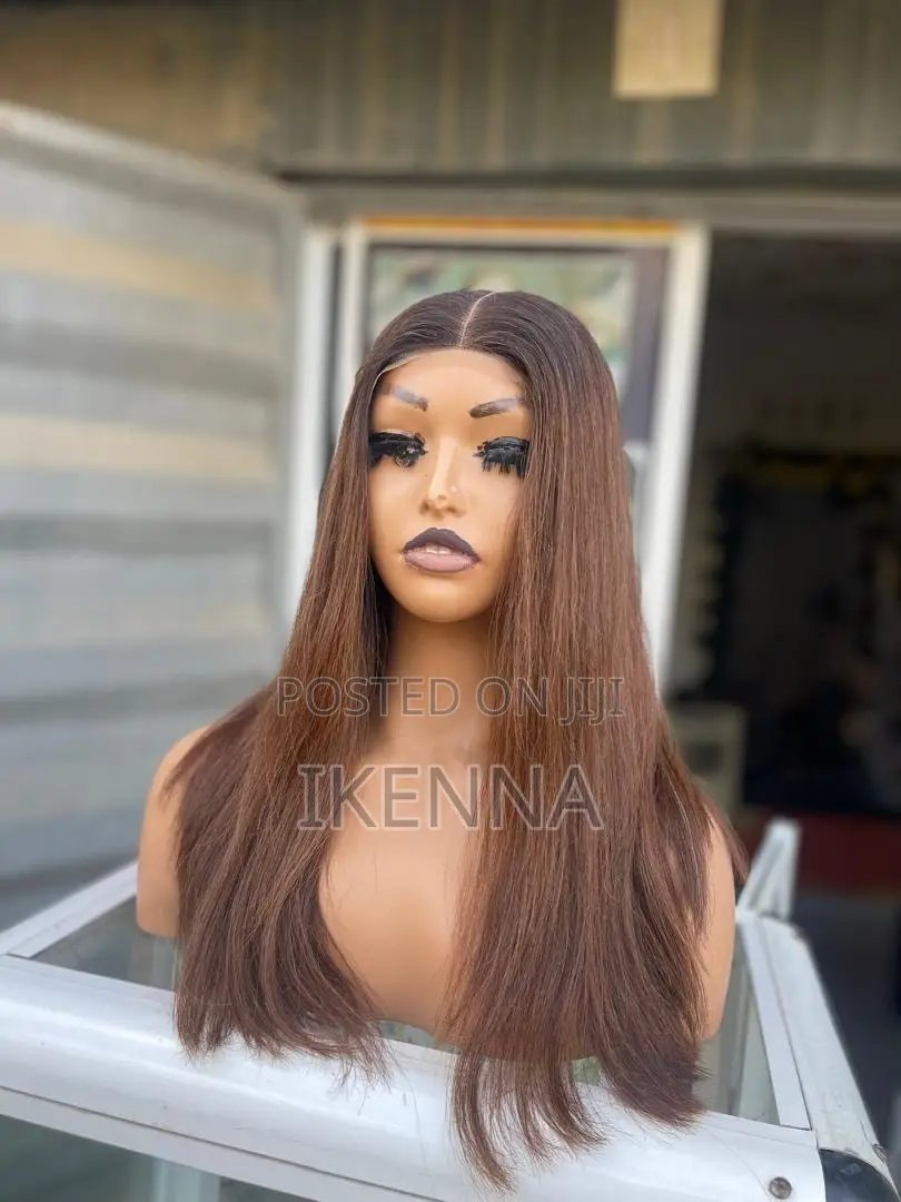 18” Vietnamese Bone Straight Wig With a Closure