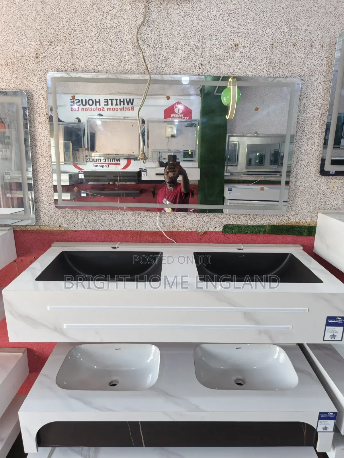 Cabinets Busy With Mirror