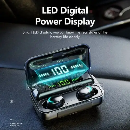 Wireless Bluetooth Earpod - Waterproof With Inbuilt Power Bank .