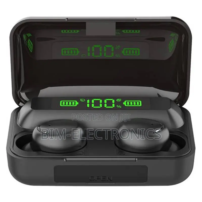 Wireless Bluetooth Earpod - Waterproof With Inbuilt Power Bank .