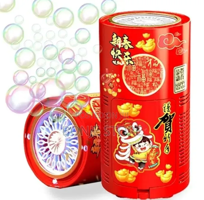 Firework Bubble Machine With 80ml Bubble Solution 13 Holes With Light