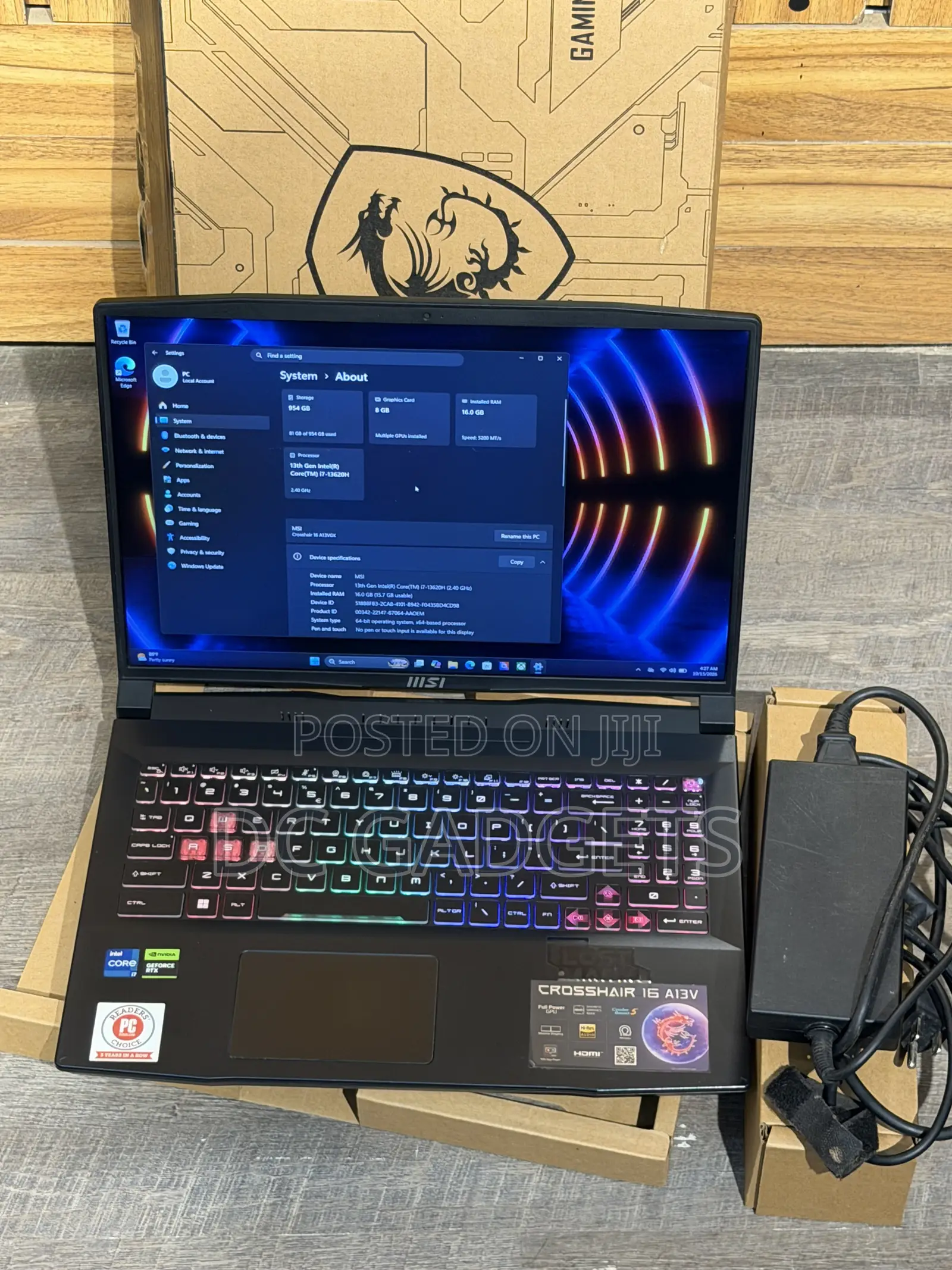 Laptop MSI Crosshair 15 16GB Intel Core i7 SSD 1T