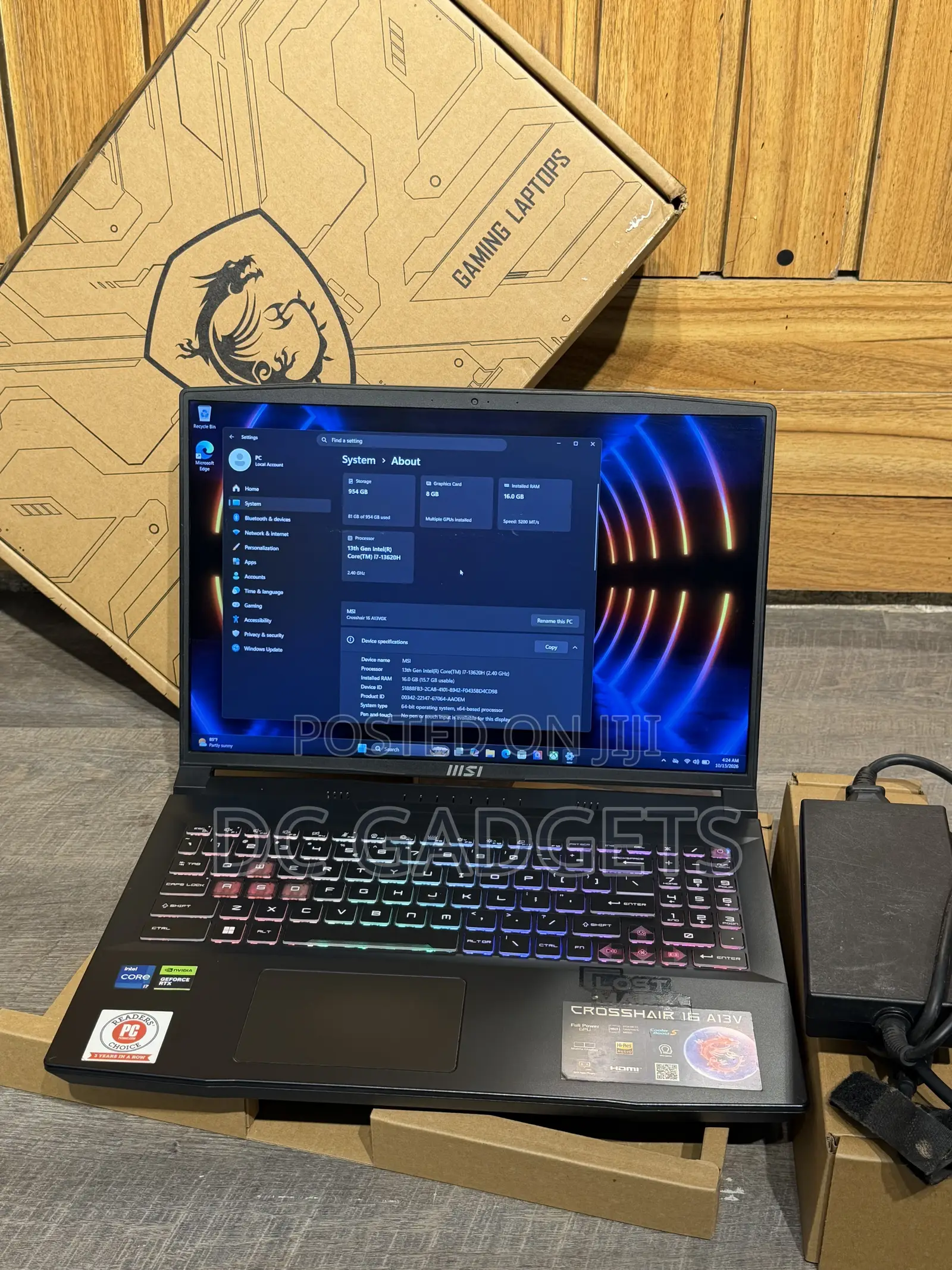 Laptop MSI Crosshair 15 16GB Intel Core i7 SSD 1T