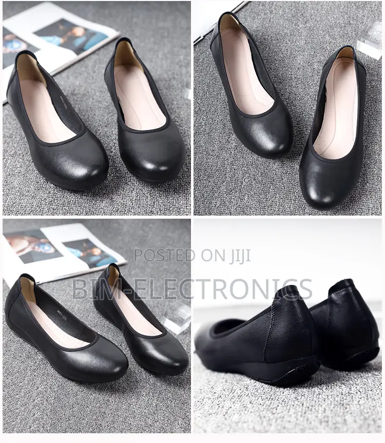 Ladies Court Shoes - Black