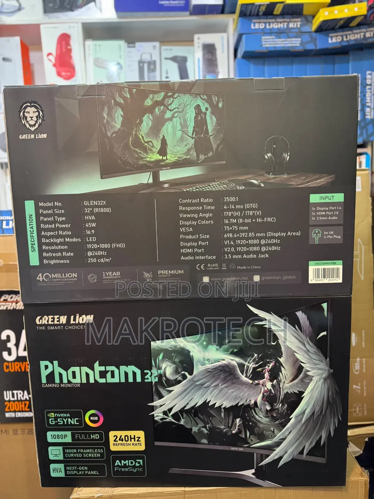 Green Lion Phantam 32inch Curved RGB Gaming Monitor