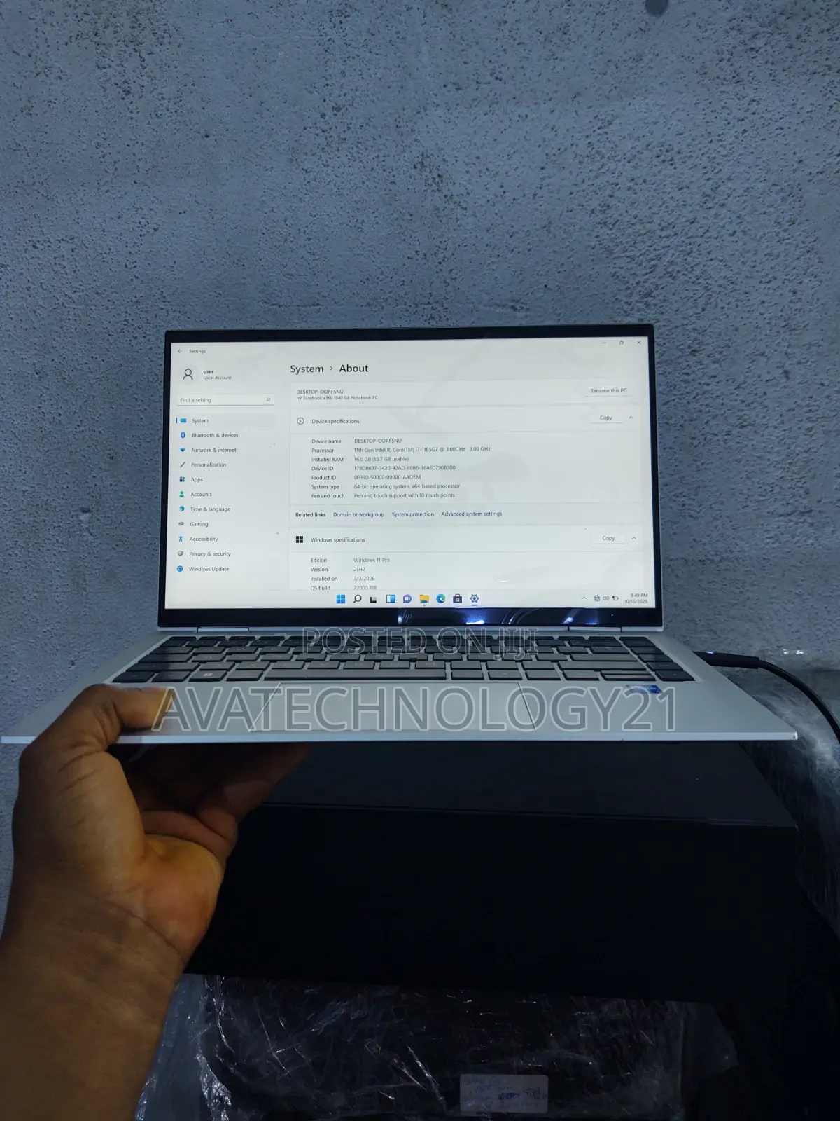 Laptop HP EliteBook 1040 G8 16GB Intel Core i7 SSD 512GB