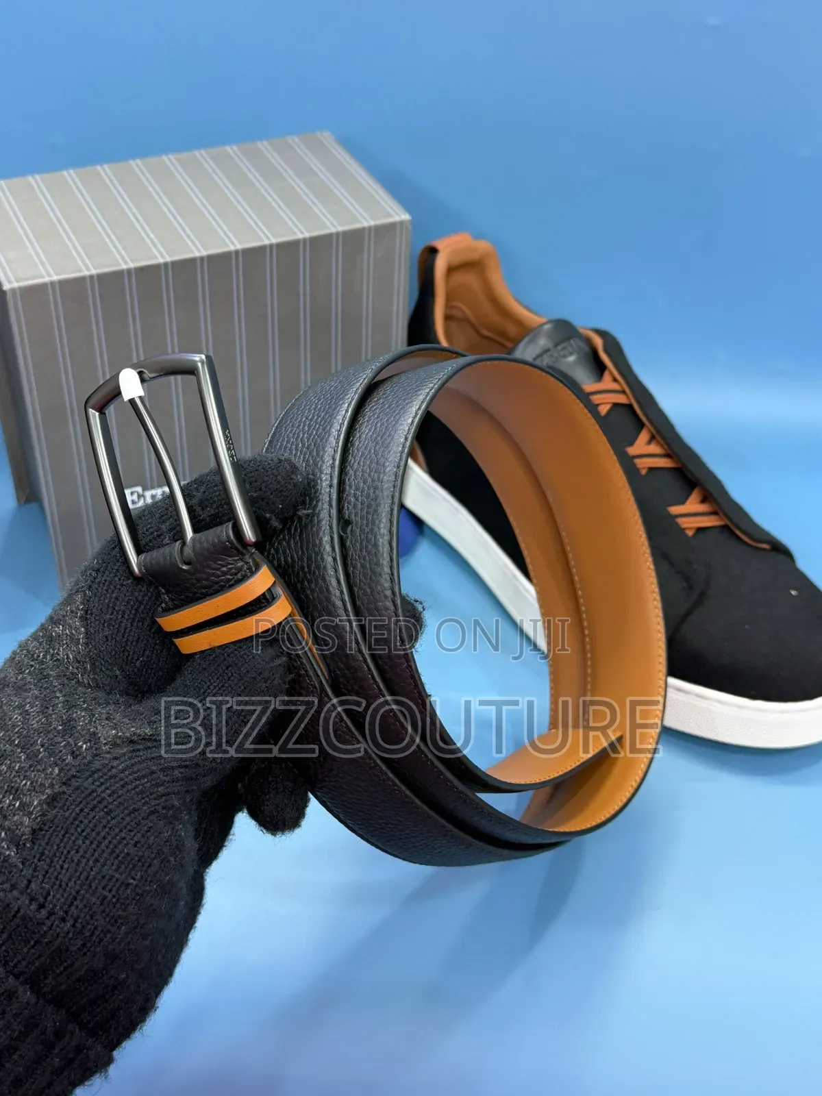 Original Zegna Men's Leather Belts 100% Authentic Guaranteed