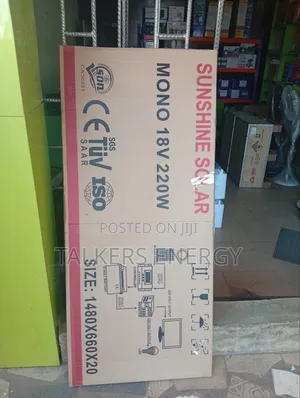 Sunshine Solar 220W Monocrystalline Solar Panel (18V System )