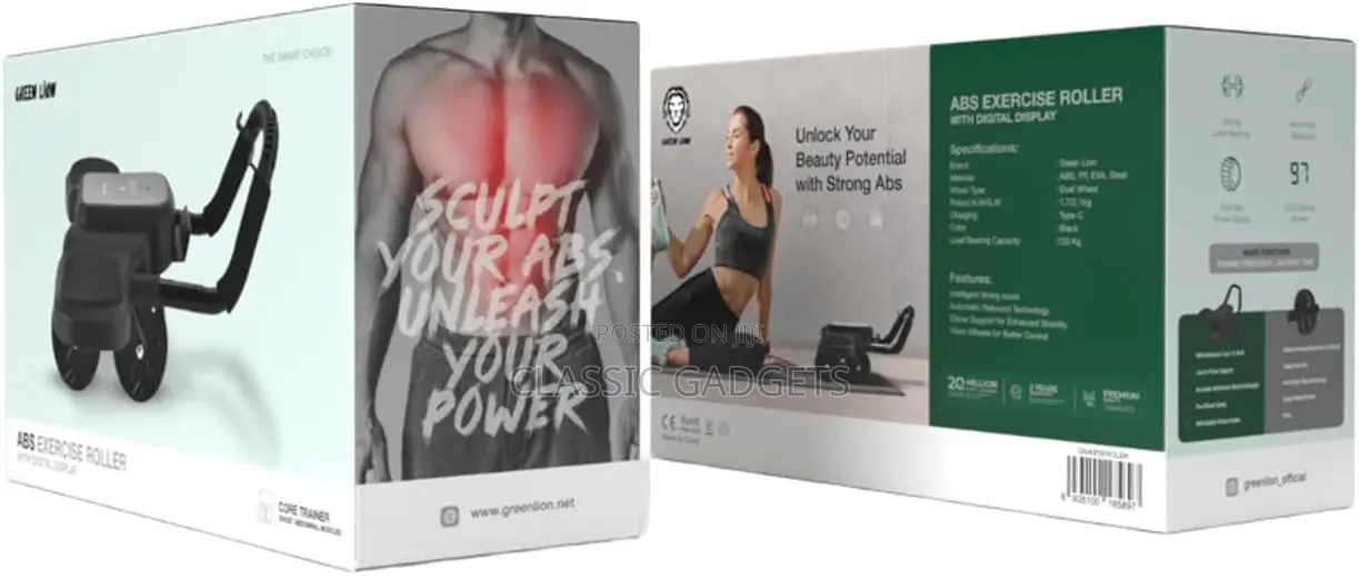 Green Lion ABS Exercise Roller With Digital Display