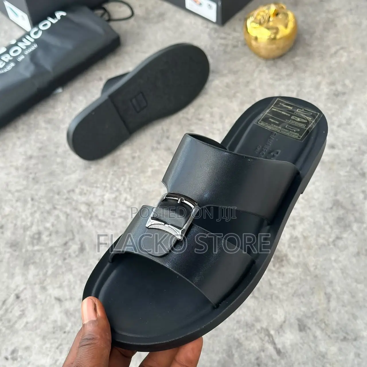 High Quality Giampieronicola Italian Leather Slippers