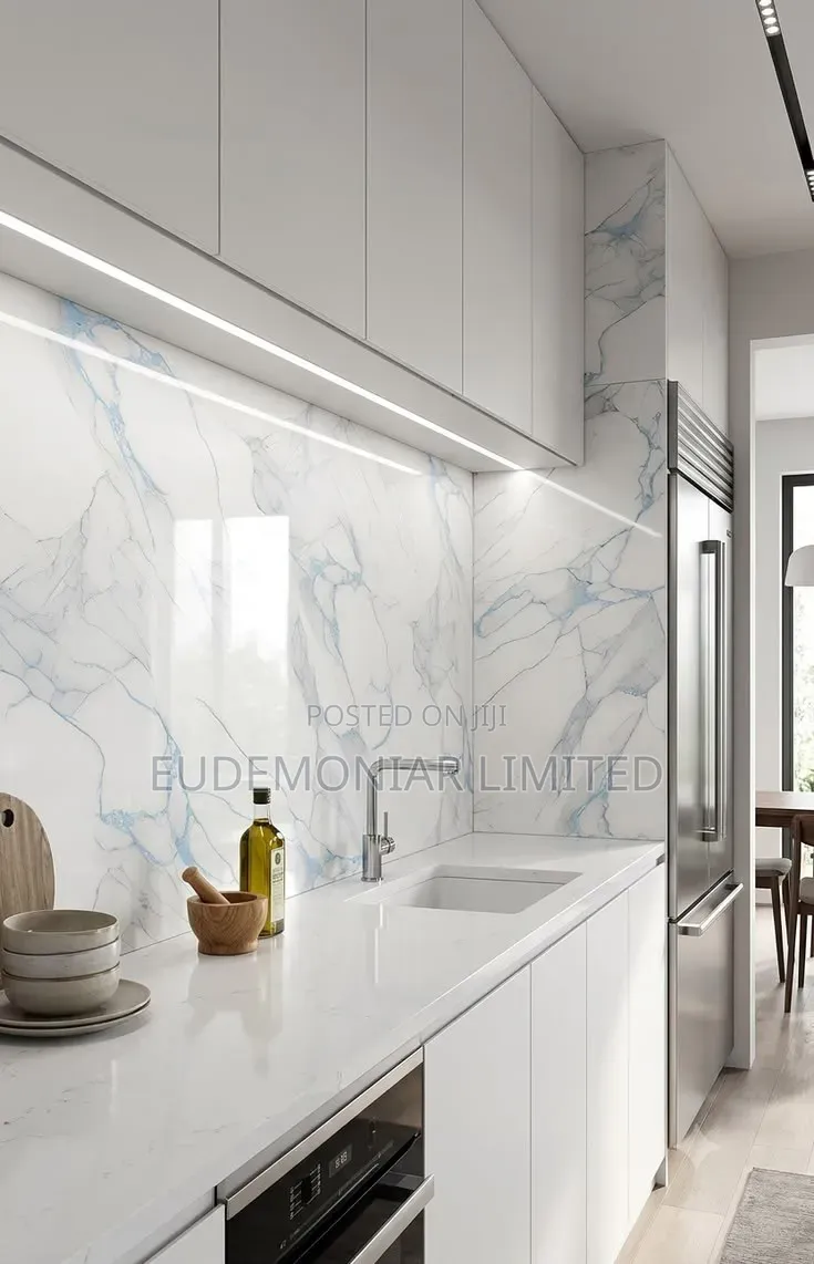 Custom Marble Wall Design for Kitchens