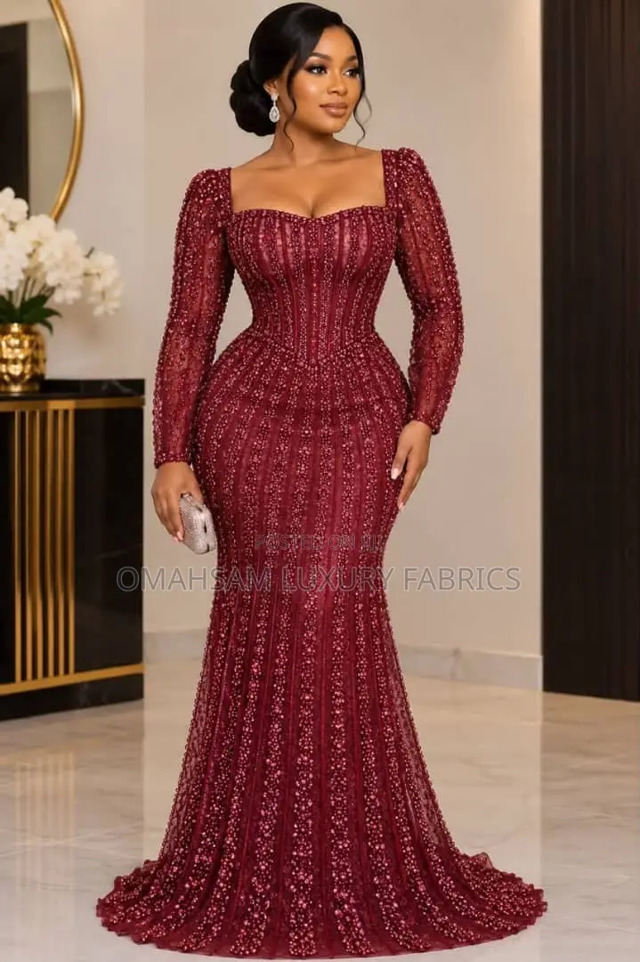 Fully Handbeaded Lace
