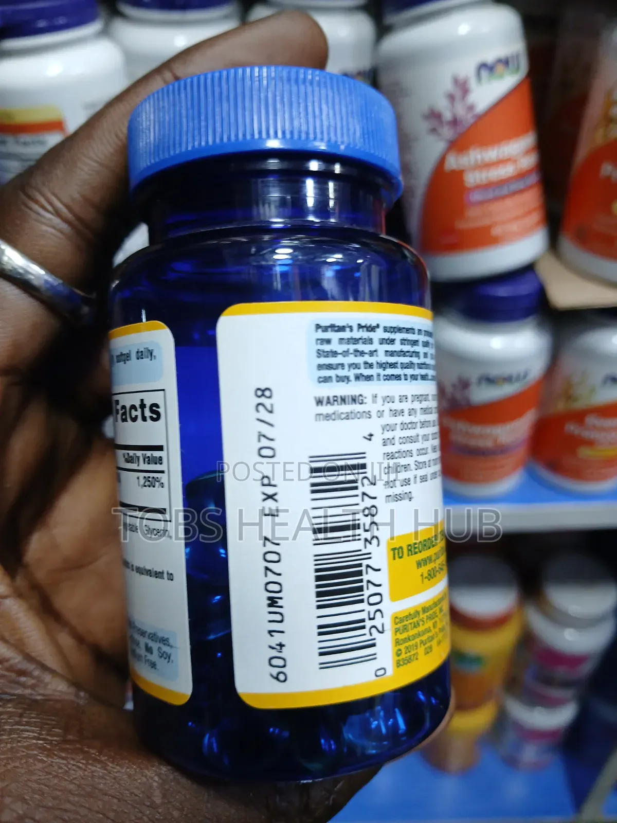 Puritan’s Pride Vitamin D3 10,000 IU (250mcg) – 100 Softgels