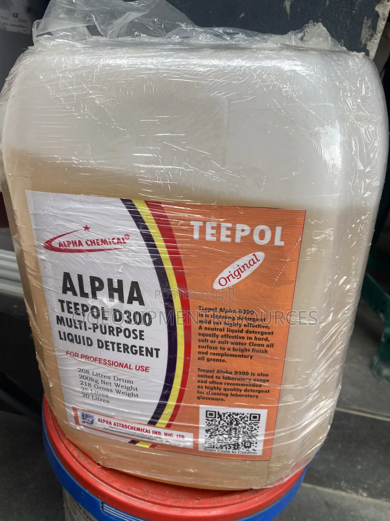 Alpha Teepol D300 Multi-Purpose Liquid Detergent.