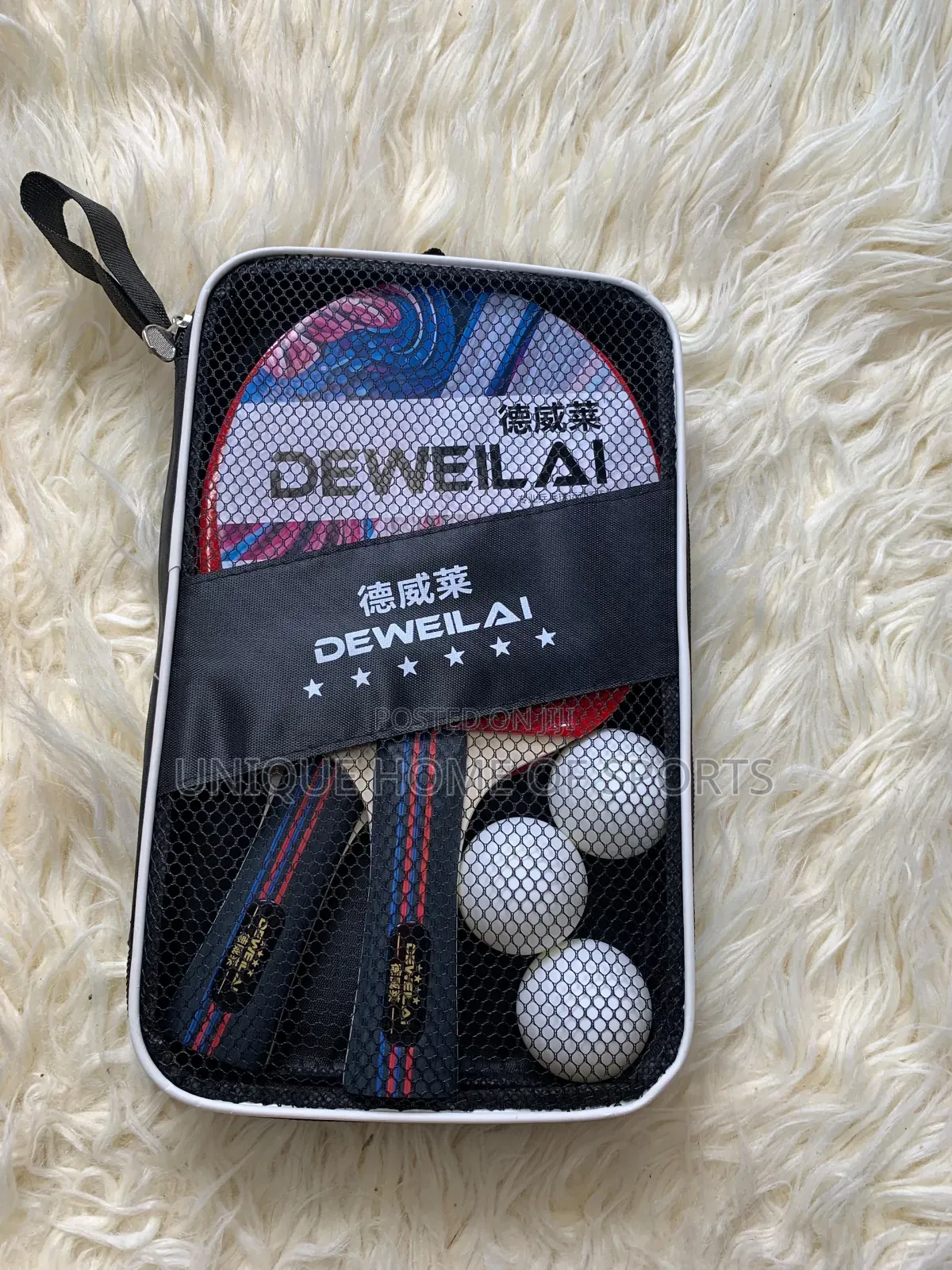 Table Tennis Racket Set With Balls and Carrying Bag