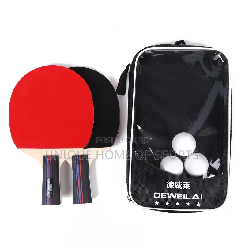 Table Tennis Racket Set With Balls and Carrying Bag