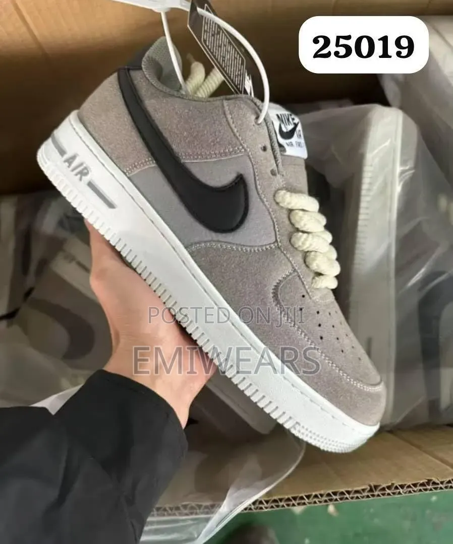 Men's/Unisex Painted Casual Sneakers, Statement Laces, Grey & Black