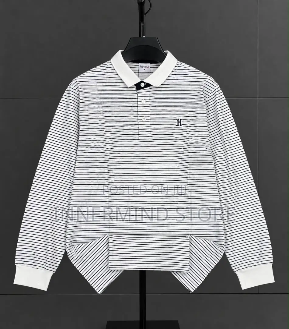 High Quality Tommy Hilfiger Collar Neck Long Sleeve T-Shirt