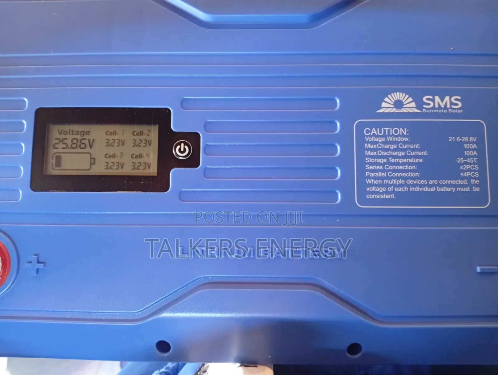 SMS Sunmate Solar 25.6V 100Ah (2.56kWh) Lithium LiFePO4 24v