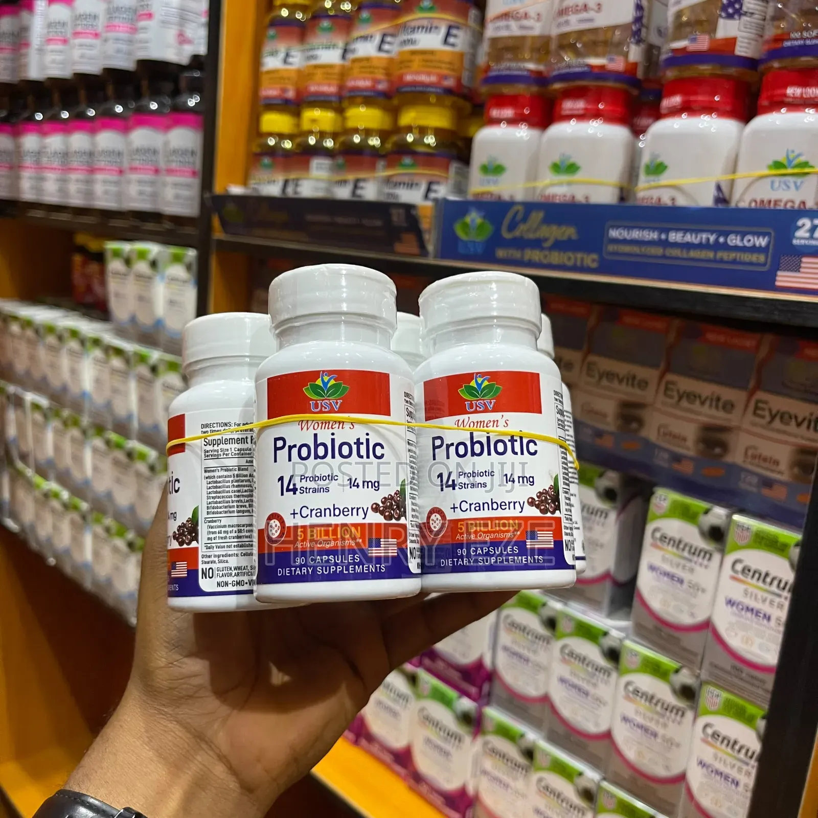 USV Women’s Probiotic With Cranberry – 90 Capsules