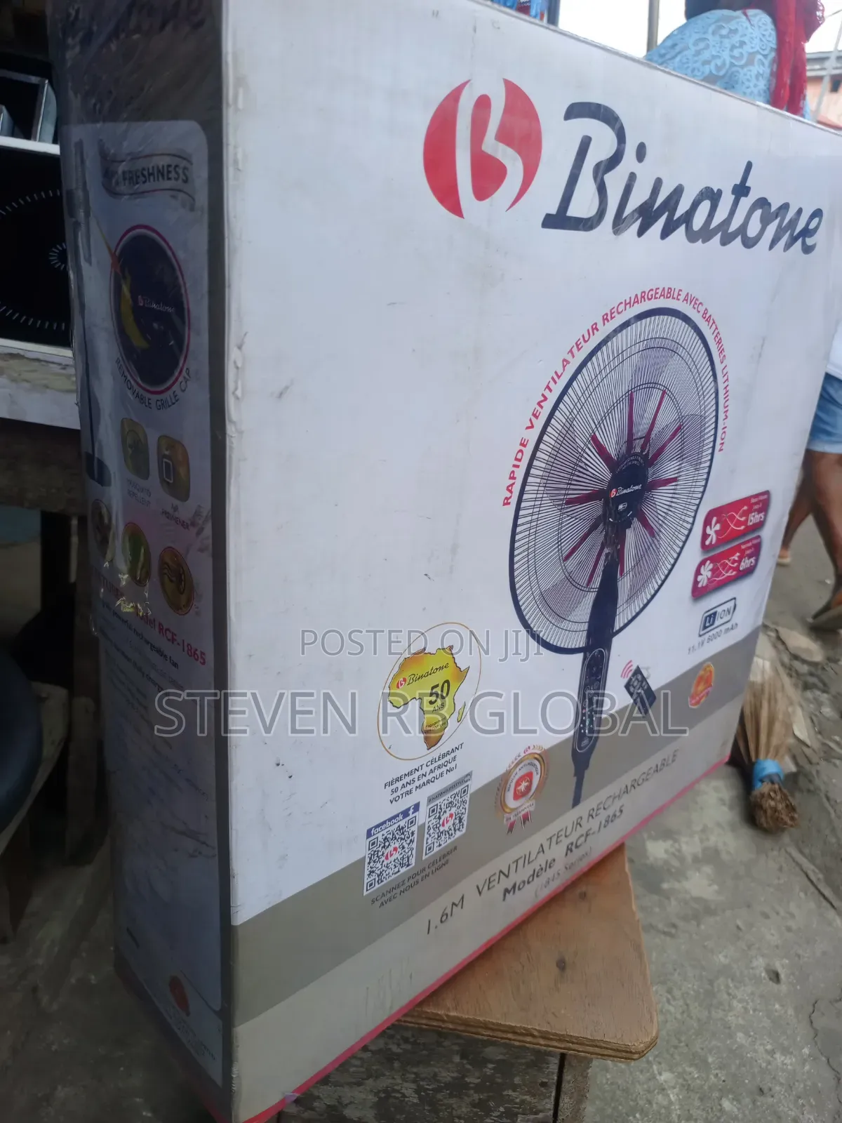 Binatone 18” Rechargeable Standing Fan With Remote Control | RCF-1865