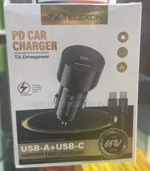 Telexon Pd Car Charger USB-A+USB-C