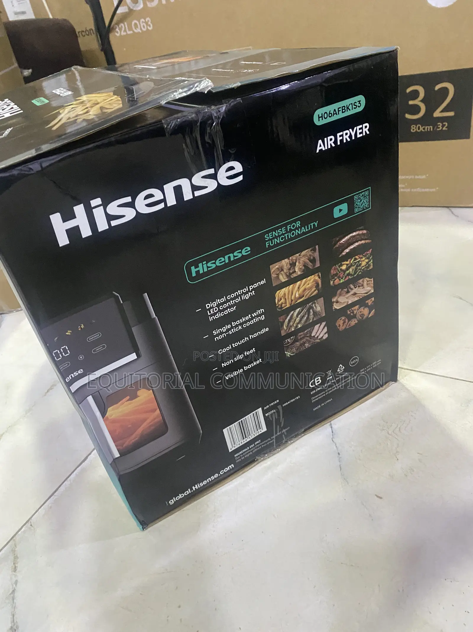 Hisense H06FBK1S3 Air Fryer 6.3L 1700W Large Capacity Cooker