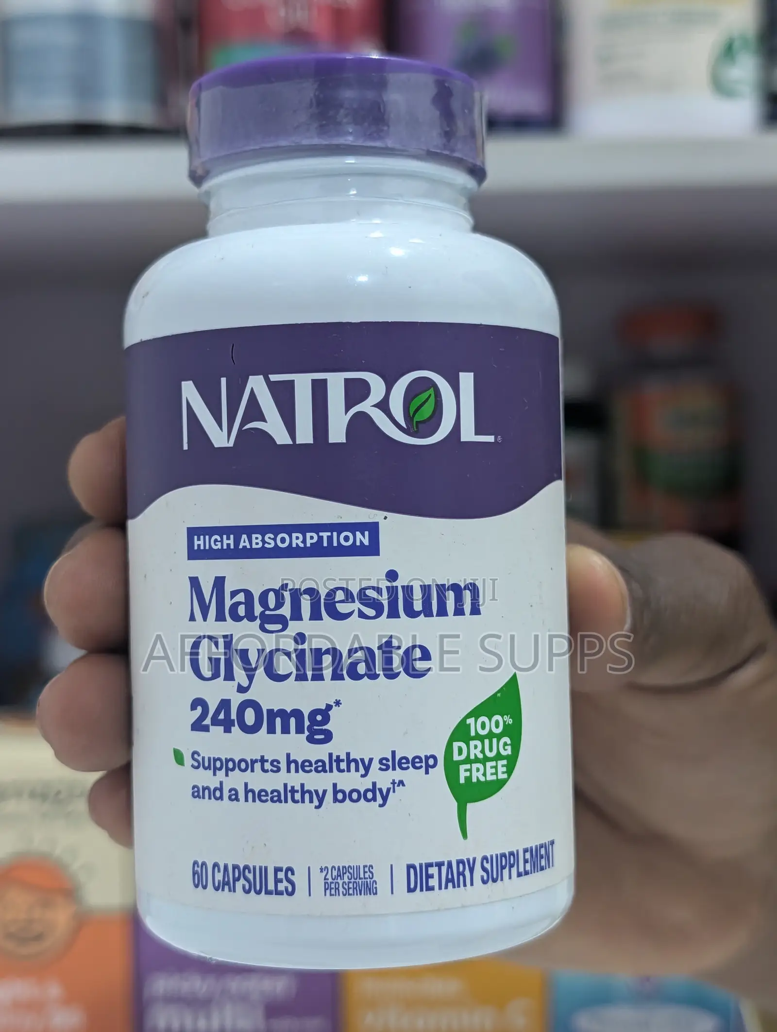 Natrol Magnesium Glycinate 240mg – 60 Capsules