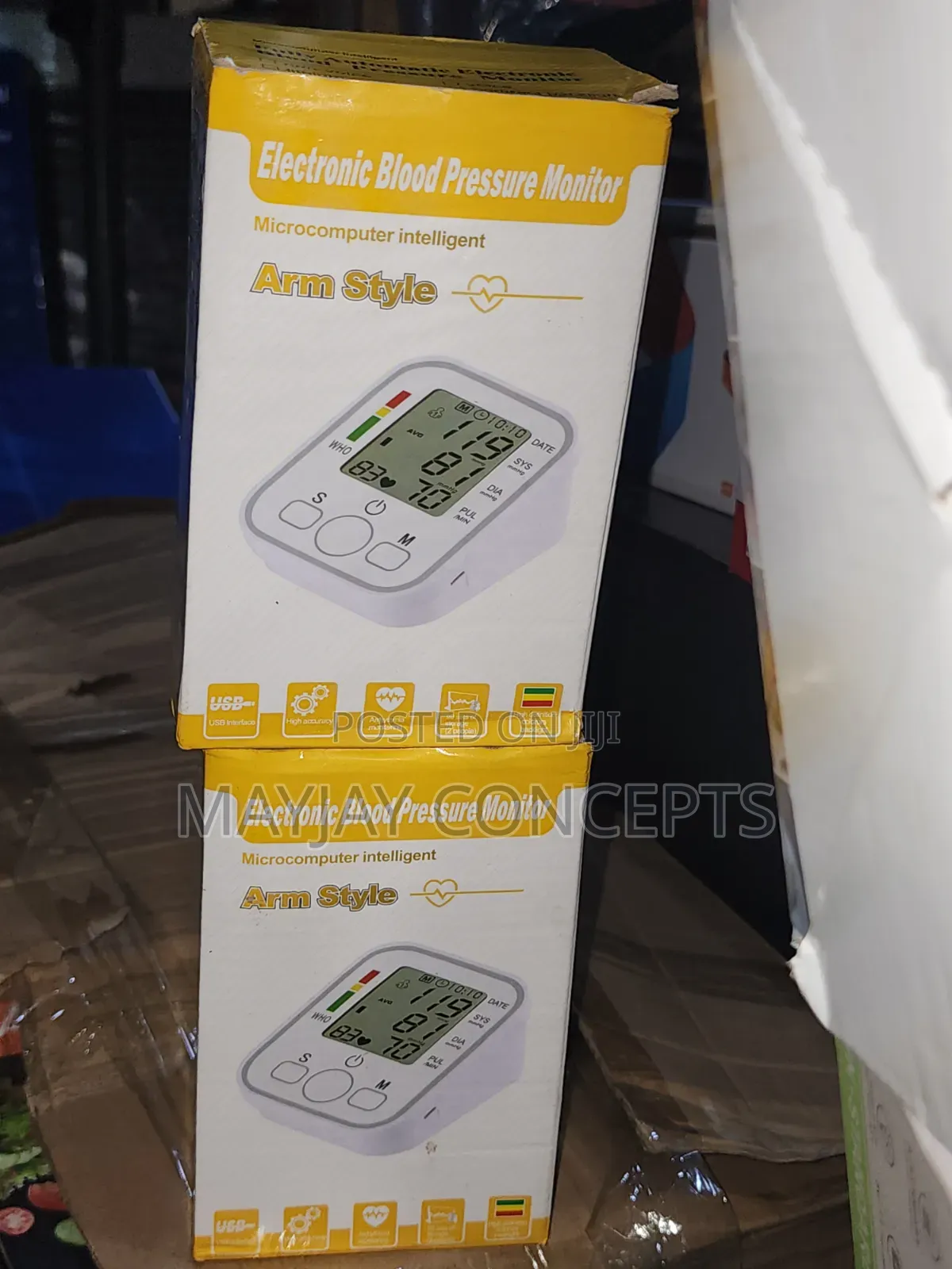 Digital Automatic Upper Arm Blood Pressure Monitor With LCD Display