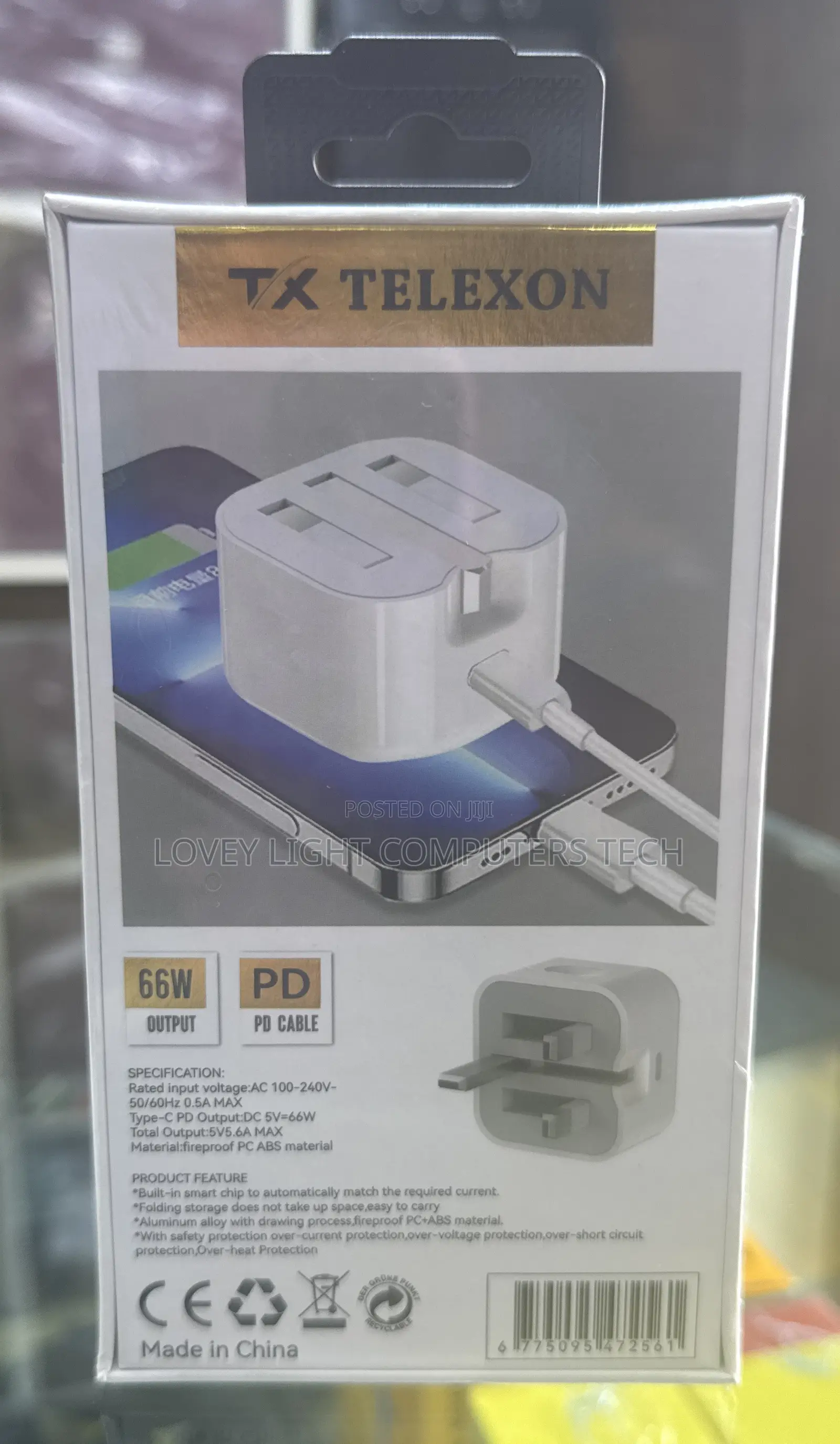 Telexon 66w USB-C to Ios Charger