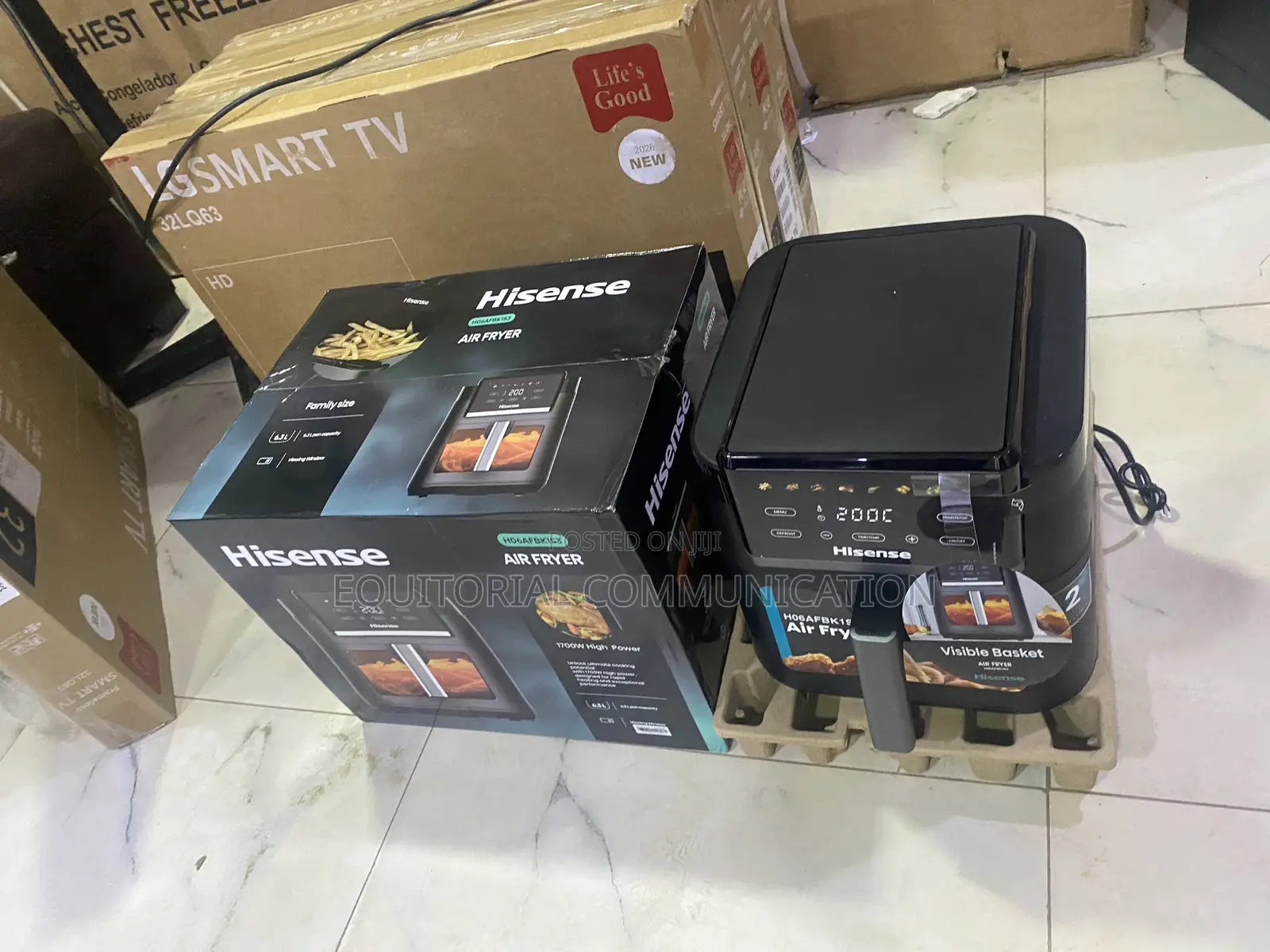 Hisense 1700W Air Fryer H06FBK1S3 With 6.3L Cooking Space
