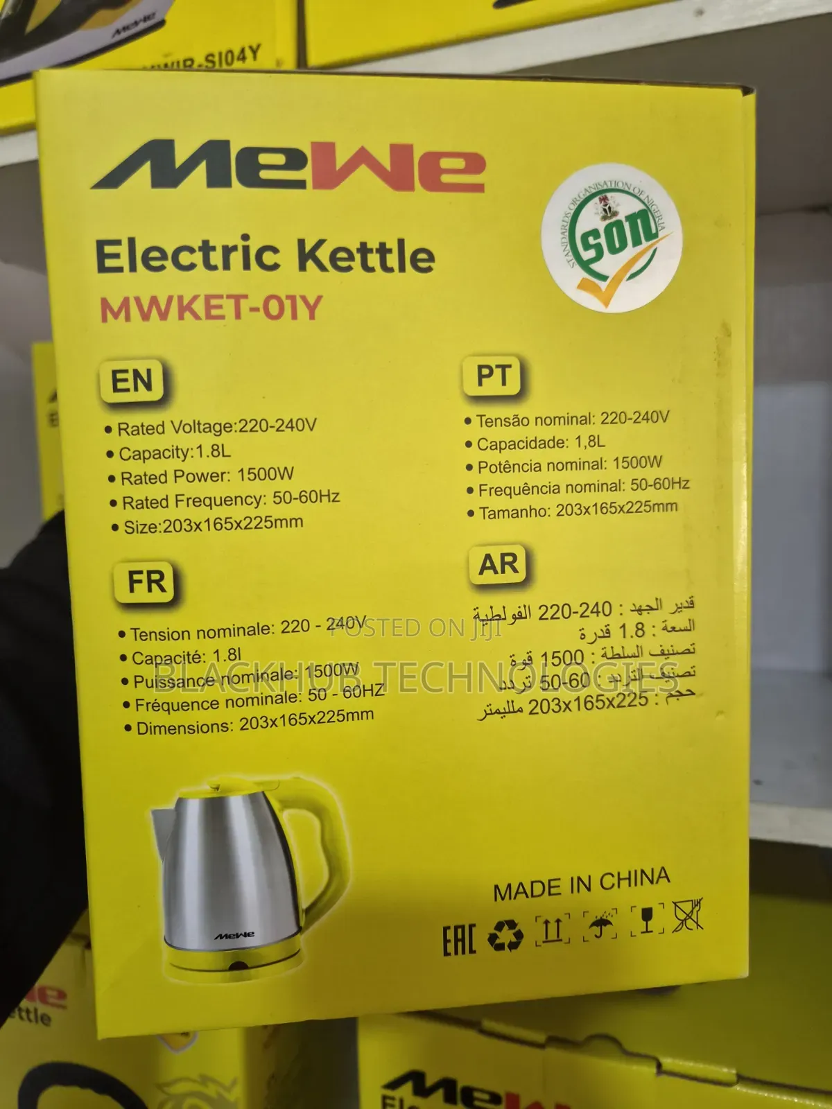 Mewe Electric Kettle, MWKET-01Y, 1.8 Liters