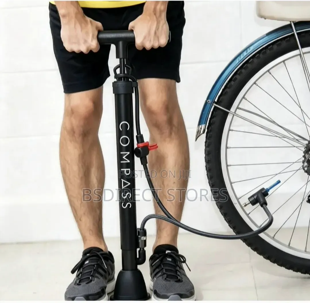 Compass Airtrack Lite Smart Floor Pump Valve Presta/Bike Tyre/Balls