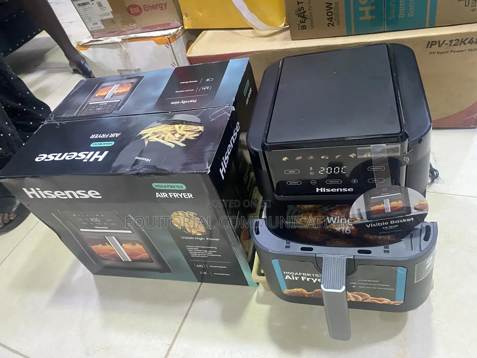 Hisense H06FBK1S3 6.3L 1700W Air Fryer for Modern Homes