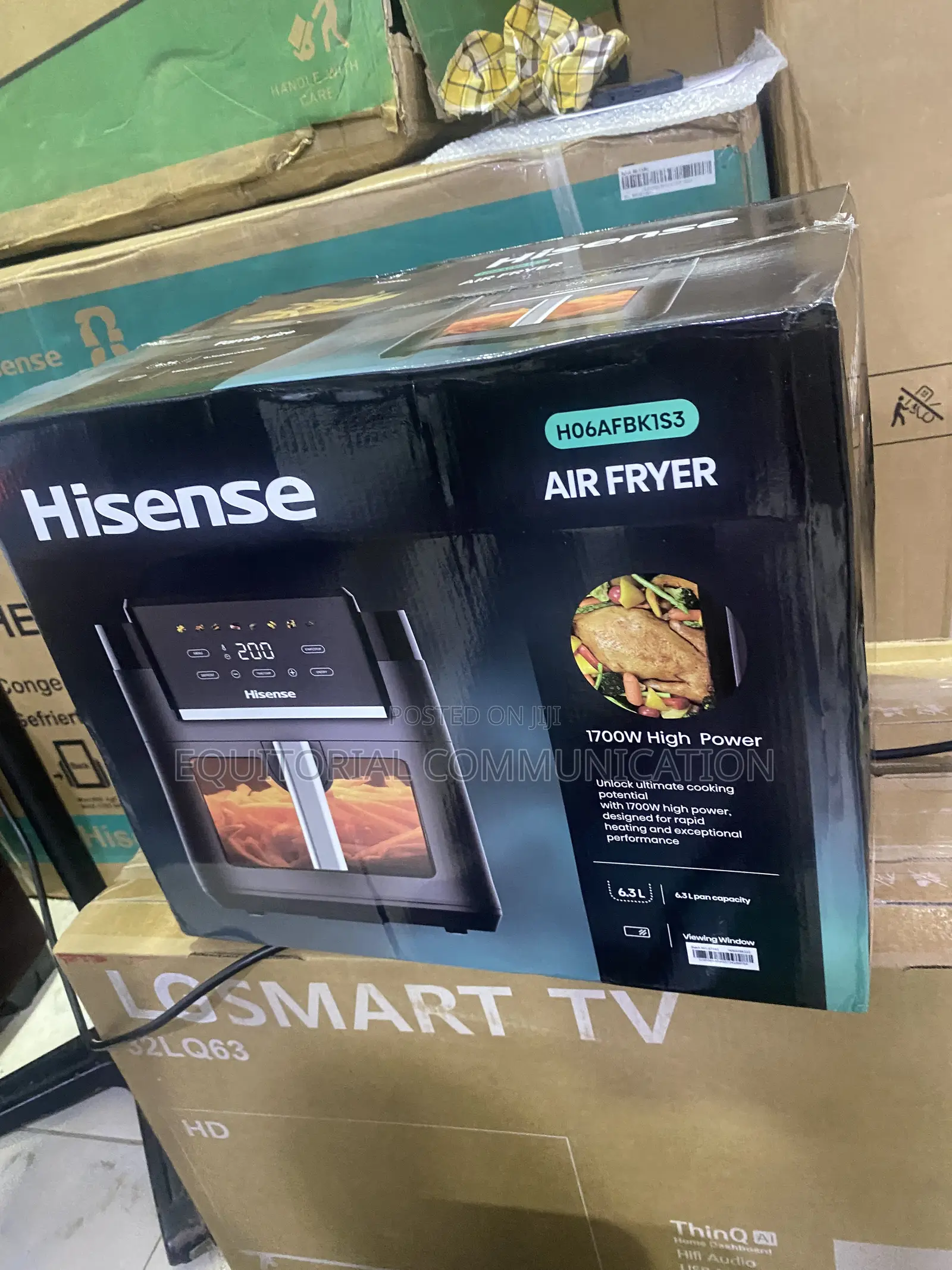 Hisense 6.3L H06FBK1S3 1700W Air Fryer for Chips and Snacks