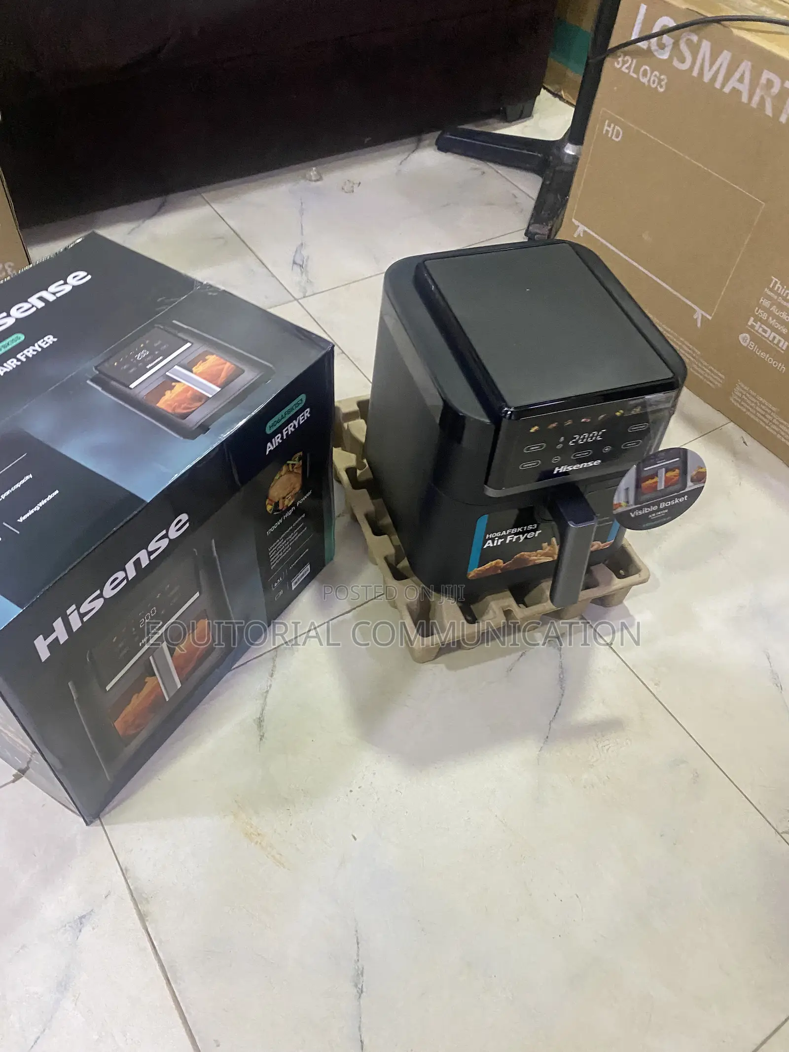 Hisense 6.3L H06FBK1S3 1700W Air Fryer for Chips and Snacks