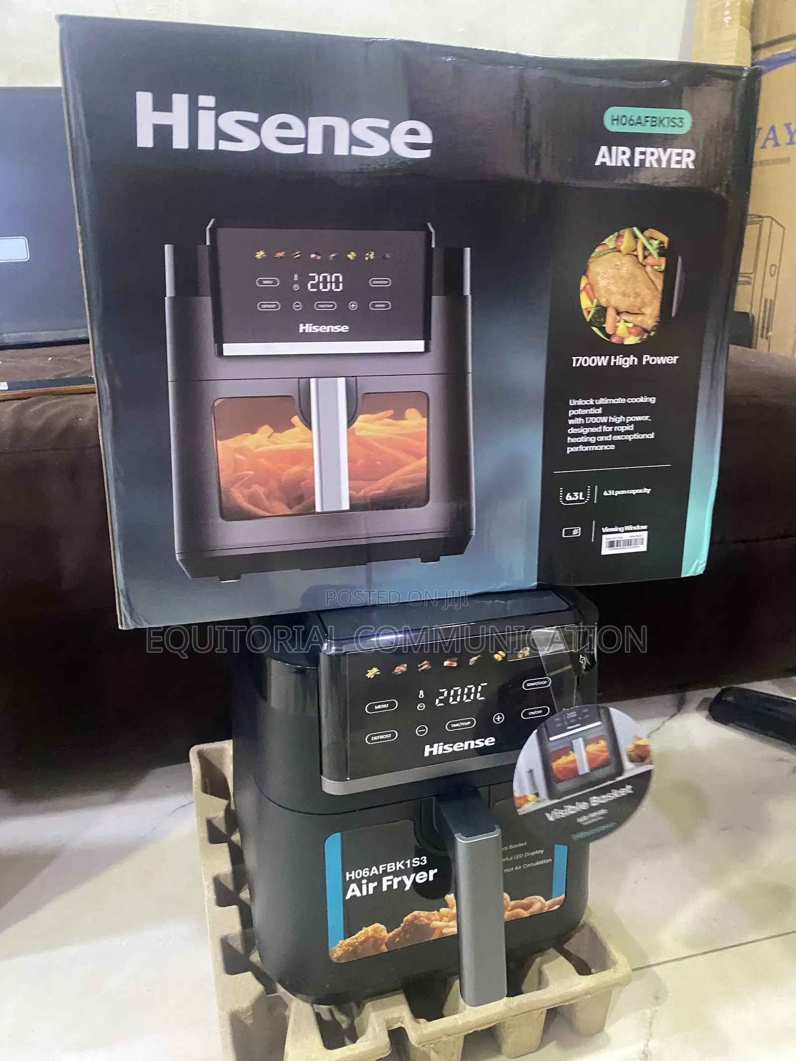 Hisense 6.3L 1700W H06FBK1S3 Air Fryer for Fish and Vegetables