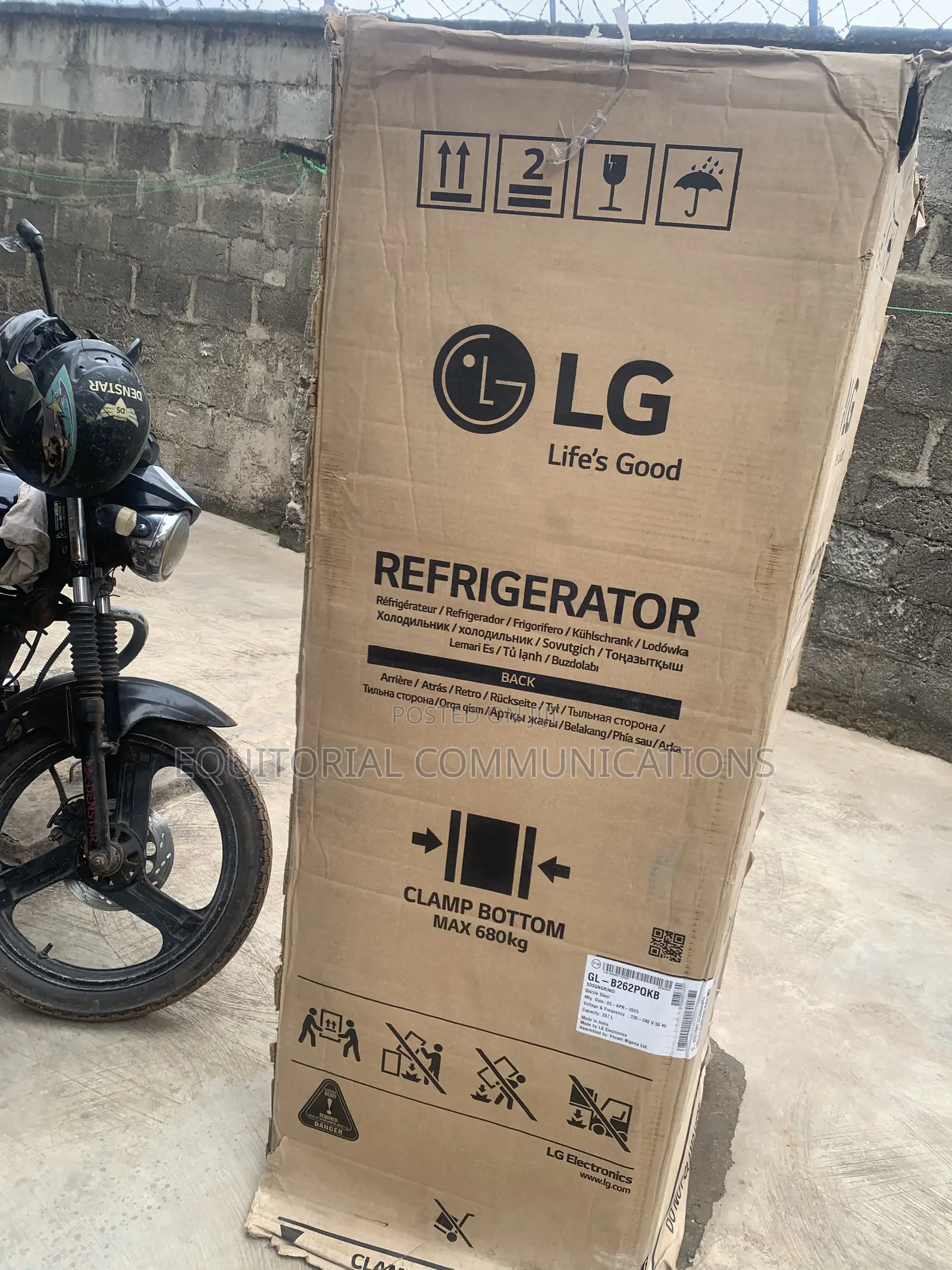 LG 287L Refrigerator With Spacious Interior Storage – GL-B262PQKB