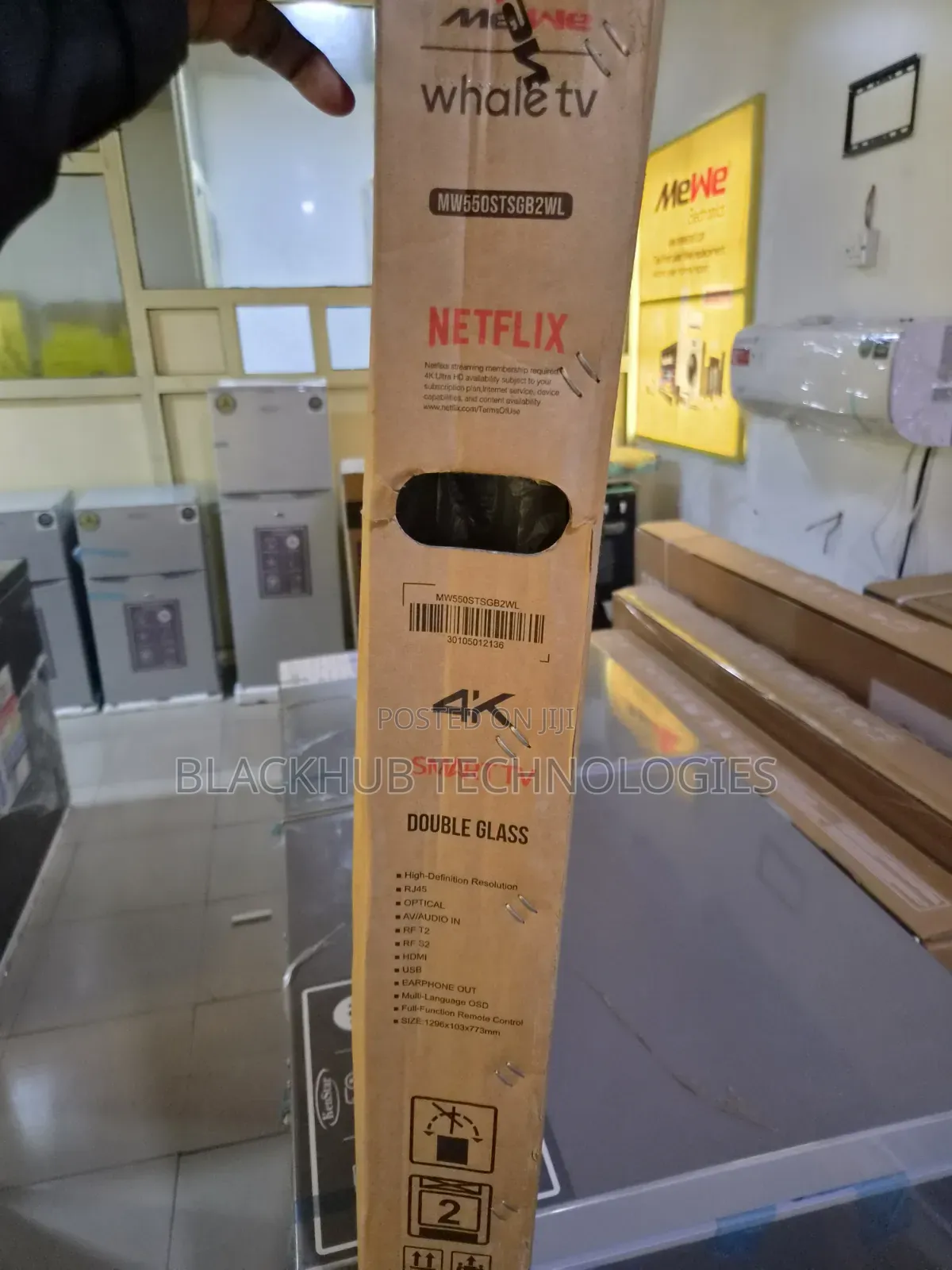 Mewe 4K SMART TV, Double Glass, 55 Inches, 8gb, Frameless, Whale OS