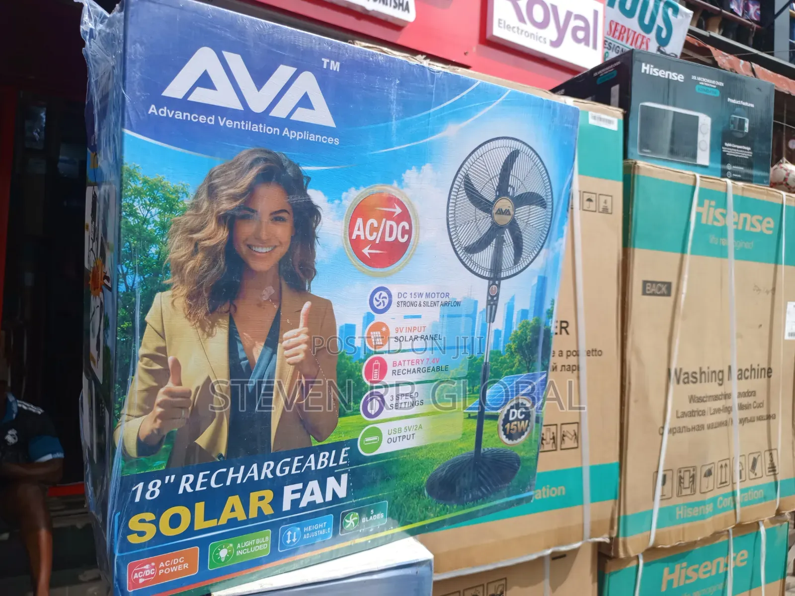 Tm Ava 18” Rechargeable Solar Fan | Avarf-8018