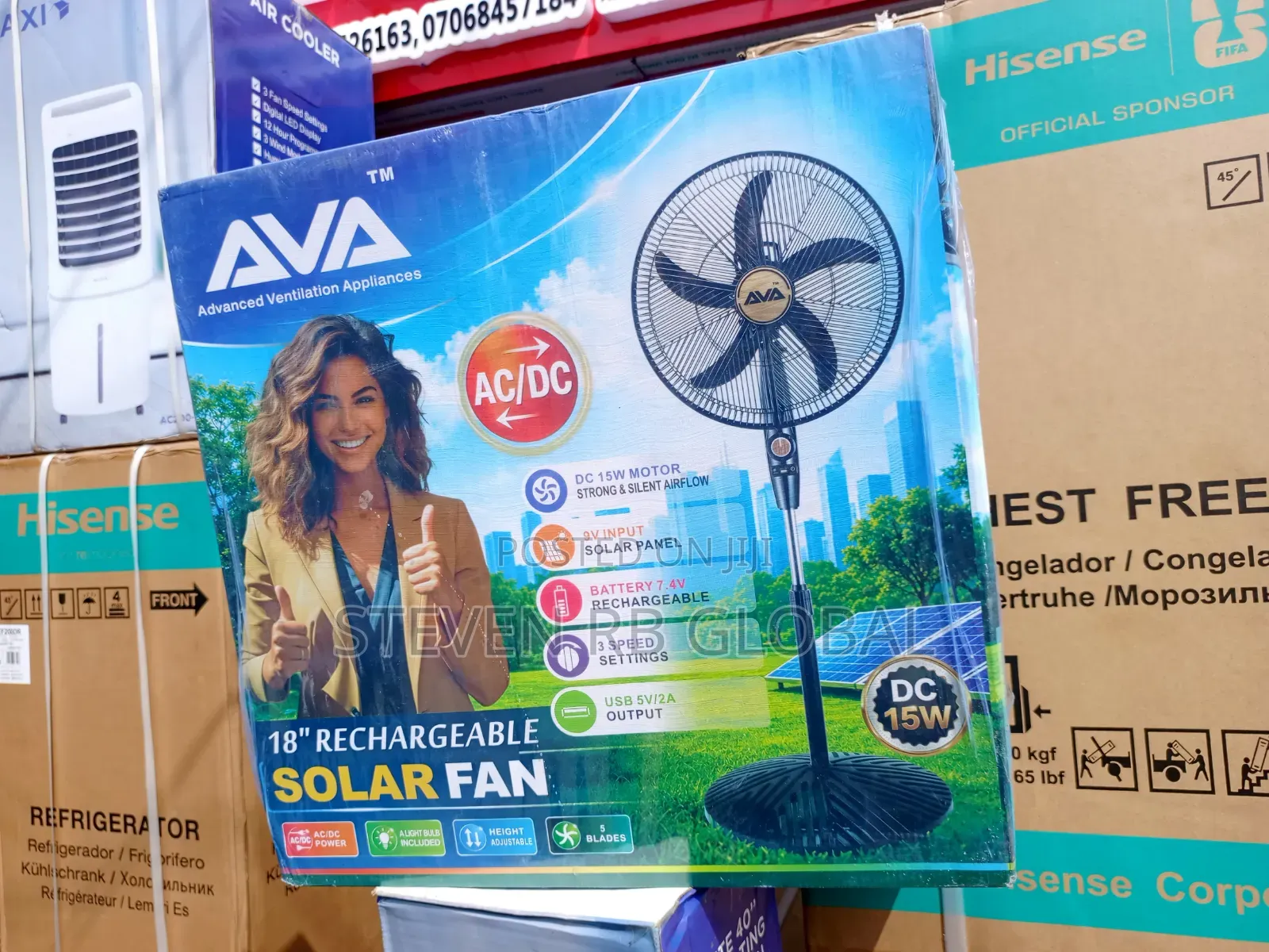 Tm Ava 18” Rechargeable Solar Fan | Avarf-8018