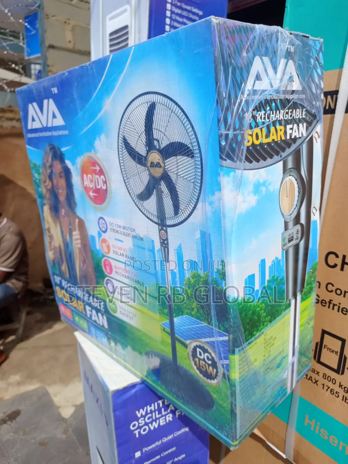 Tm Ava 18” Rechargeable Solar Fan | Avarf-8018