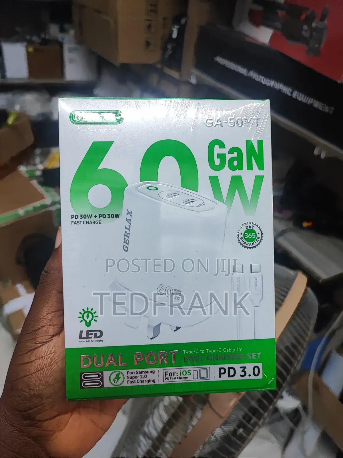 GERLAX GA-50YT 60W GaN Dual Port Fast Charger