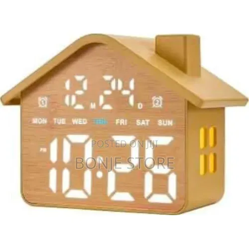Digital Wooden Wall Clock With a 7-Inch LED Display