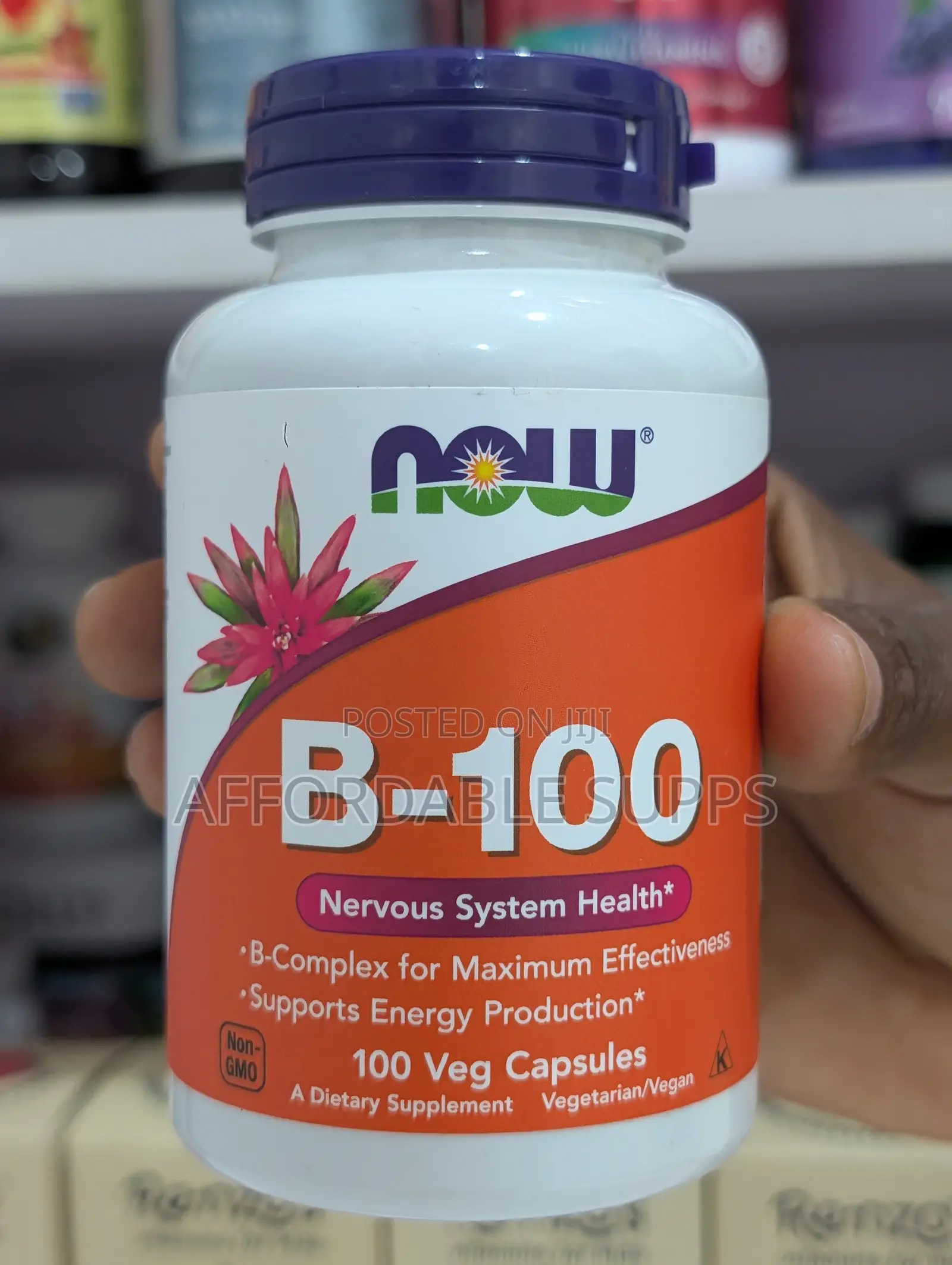 NOW Foods Vitamin B-100 Complex – 100 Veg Capsules