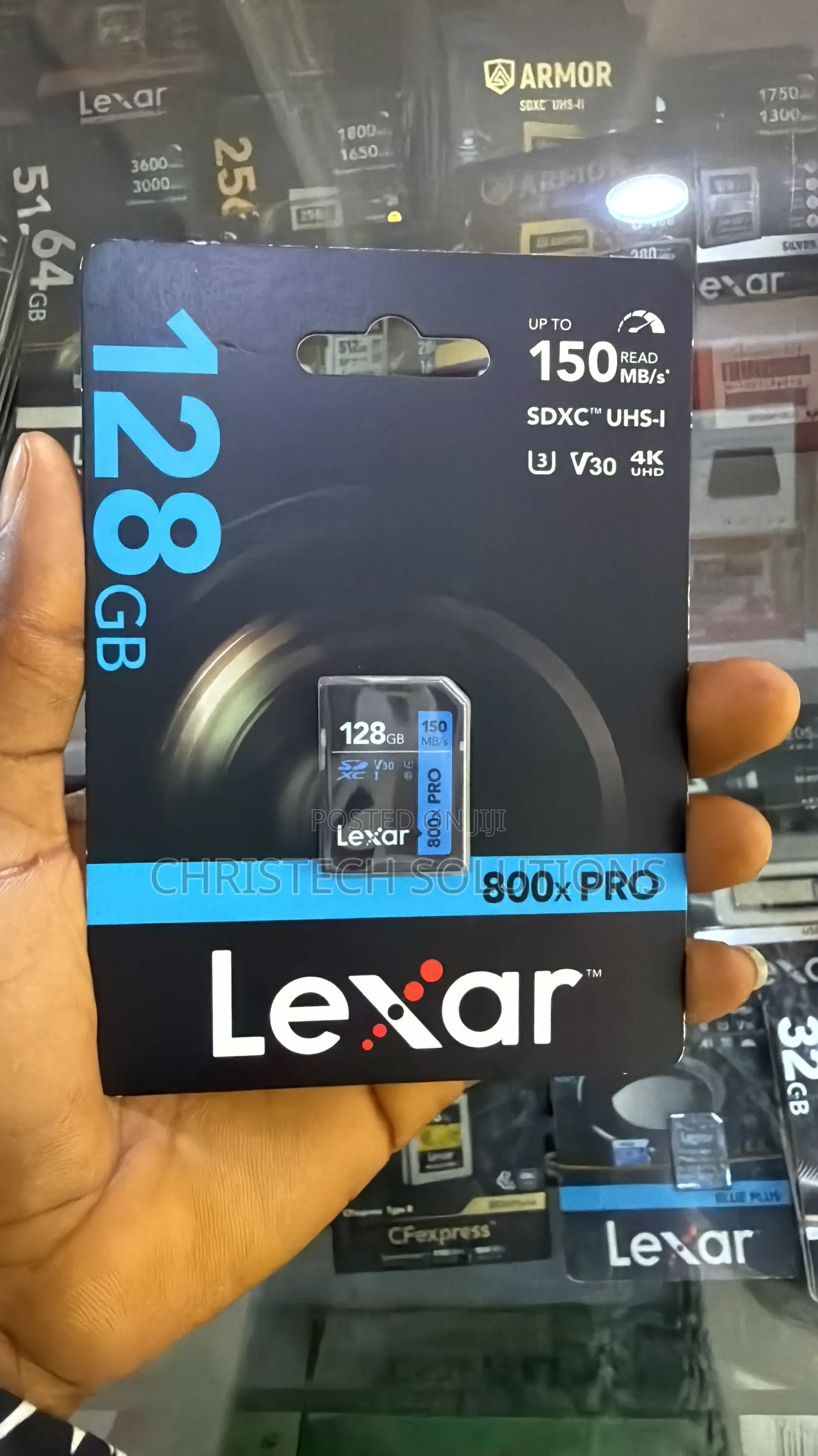 Lexar High-Performance 128GB 800x PRO SDXC UHS-I (Blue Series) Memory