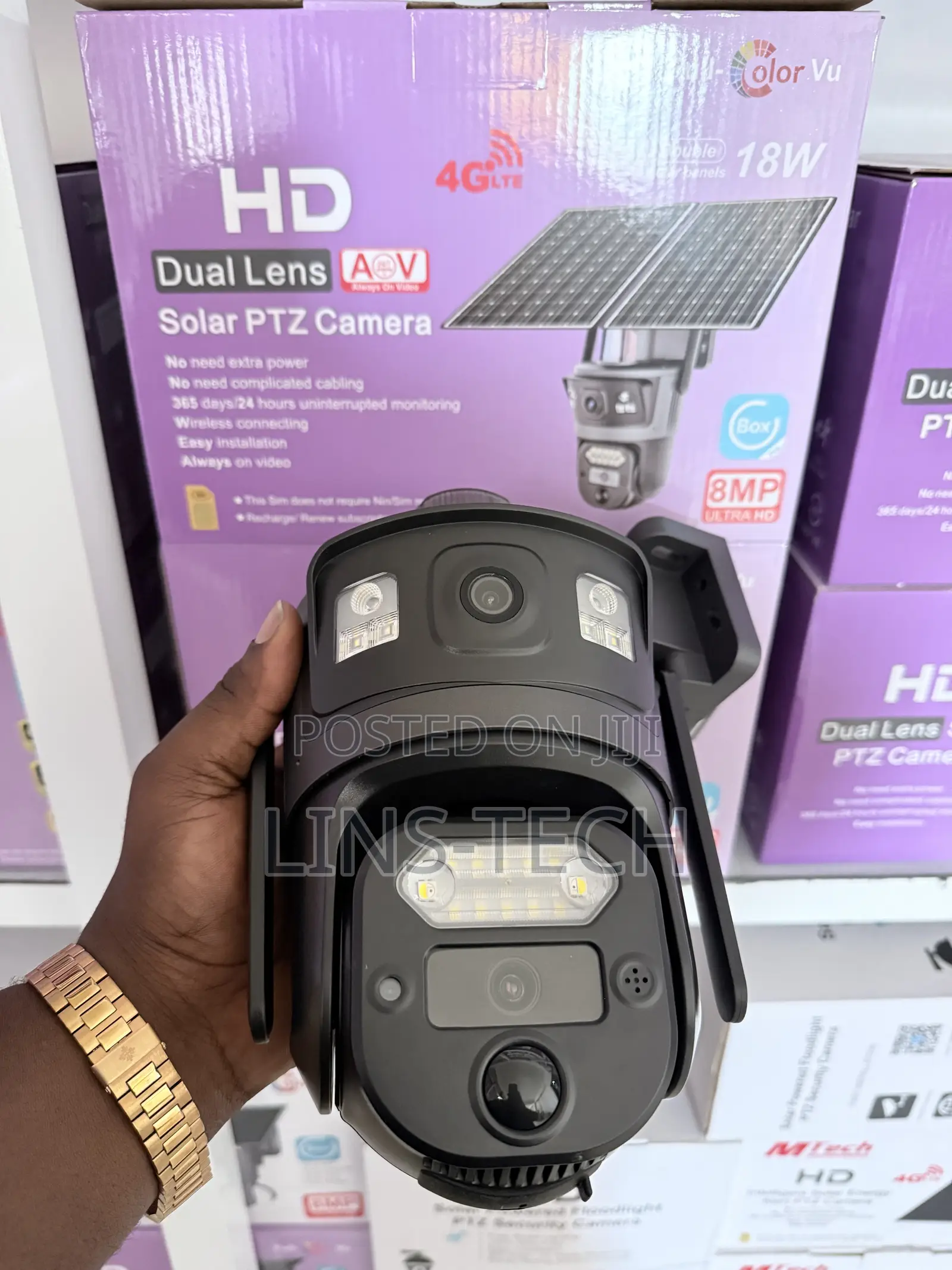 Solar Dual Lens PTZ Camera ( SD650 Pro). High Performance (AOV)